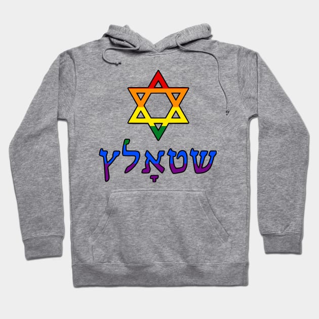 Shtolts - Pride (LGBTQ Pride Colors, w/ Mogen Dovid) Hoodie by dikleyt